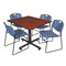 Kobe Kobe Square Table & Chair Set, Wood, Metal, Polypropylene Top TKB4848CH44BE - alternate 1